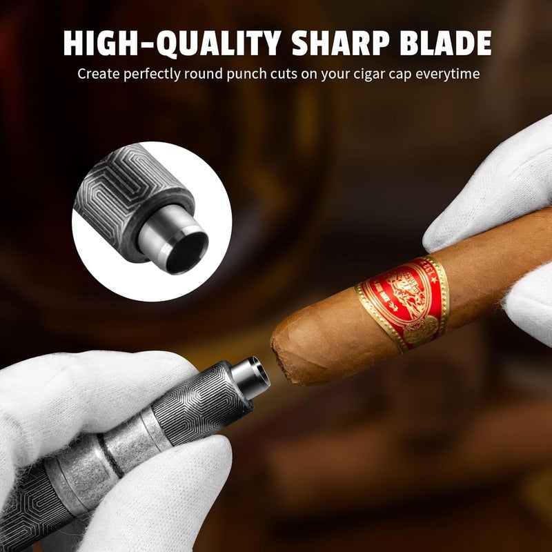 hancigar فتاحة سجائر محمولة بتصميم قديم مزخرفة بحجم مزدوج (بني) - Image 3